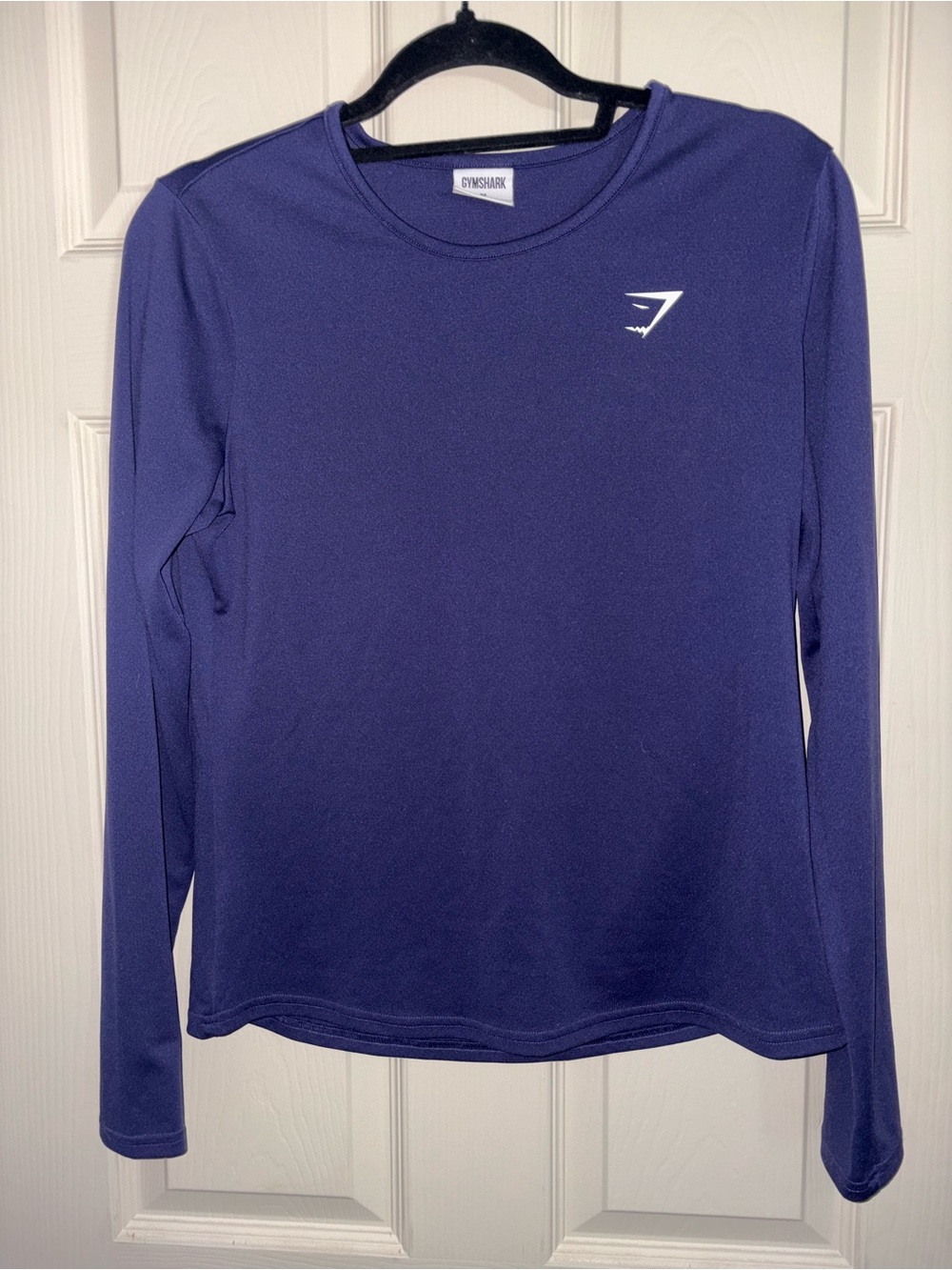 Gymshark Long Sleeve Top - Purple with White Logo